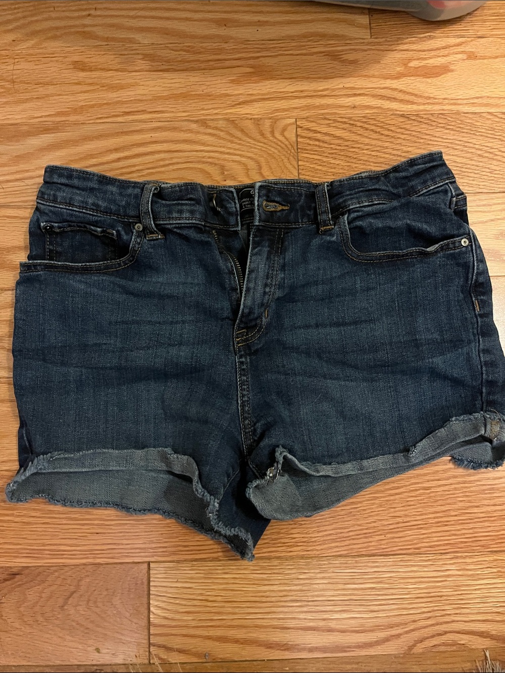 GAP Dark Wash Rolled Hem Denim Shorts